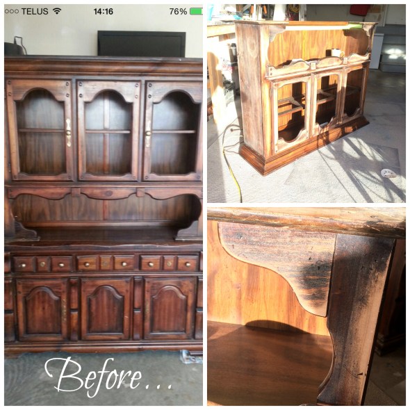 Custom China Hutch Before