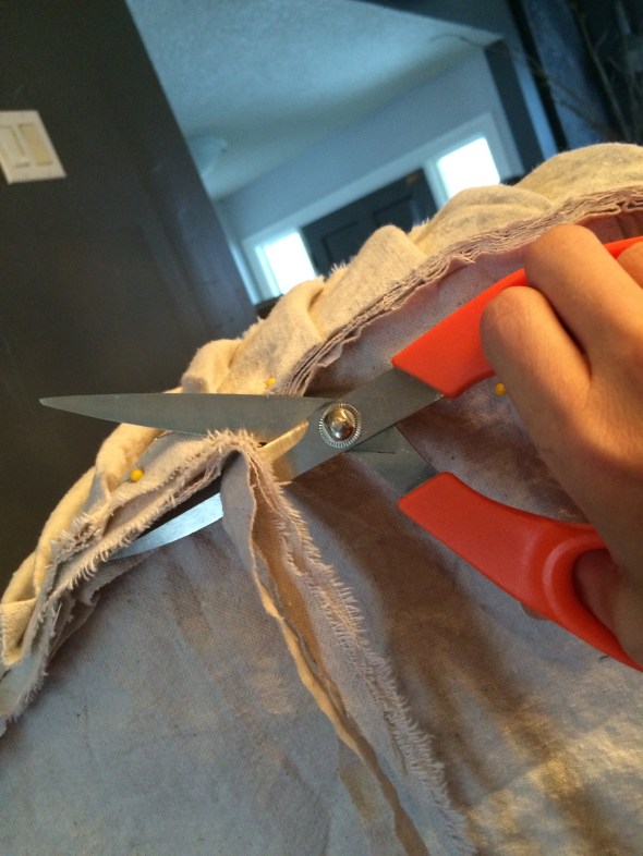 slipcovered bench and the making of the slipcovered chair 027