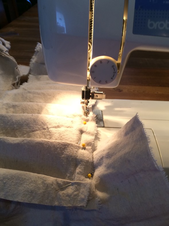 slipcovered bench and the making of the slipcovered chair 030