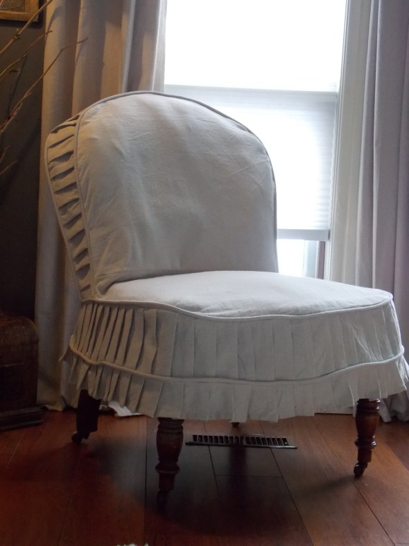 Slpi covered antique chair,desk redo, spring buds 168