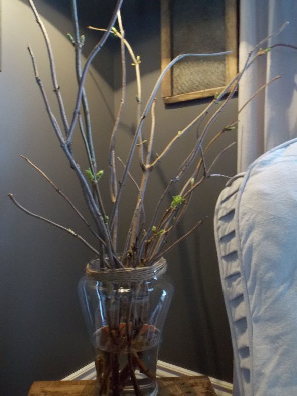 Slpi covered antique chair,desk redo, spring buds 208