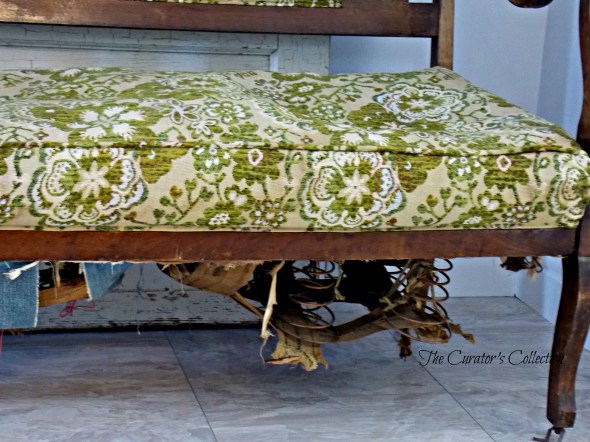 Settee before and during, Sherry's bench makeover 002