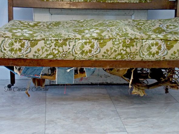 Settee before and during, Sherry's bench makeover 003