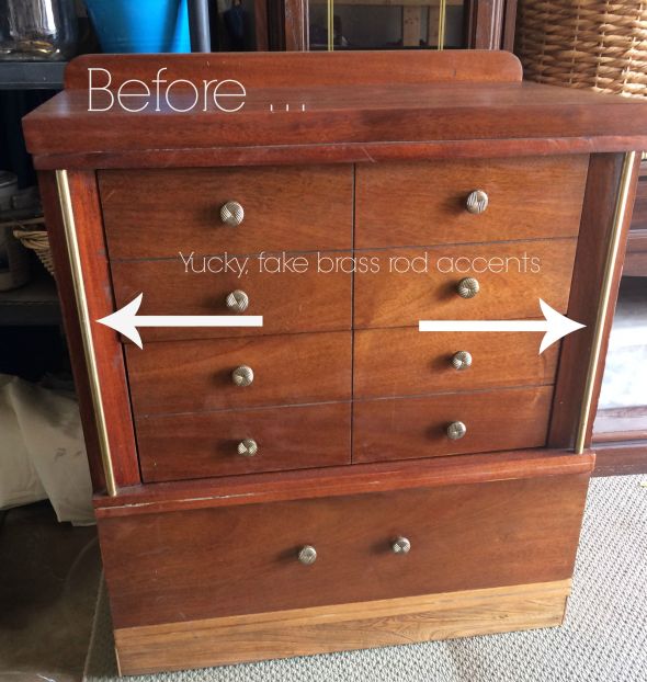 Color Blocked Chalk Painted Before Pic