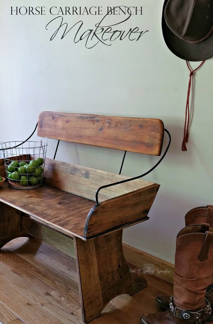 horse carriage bench seat makeover